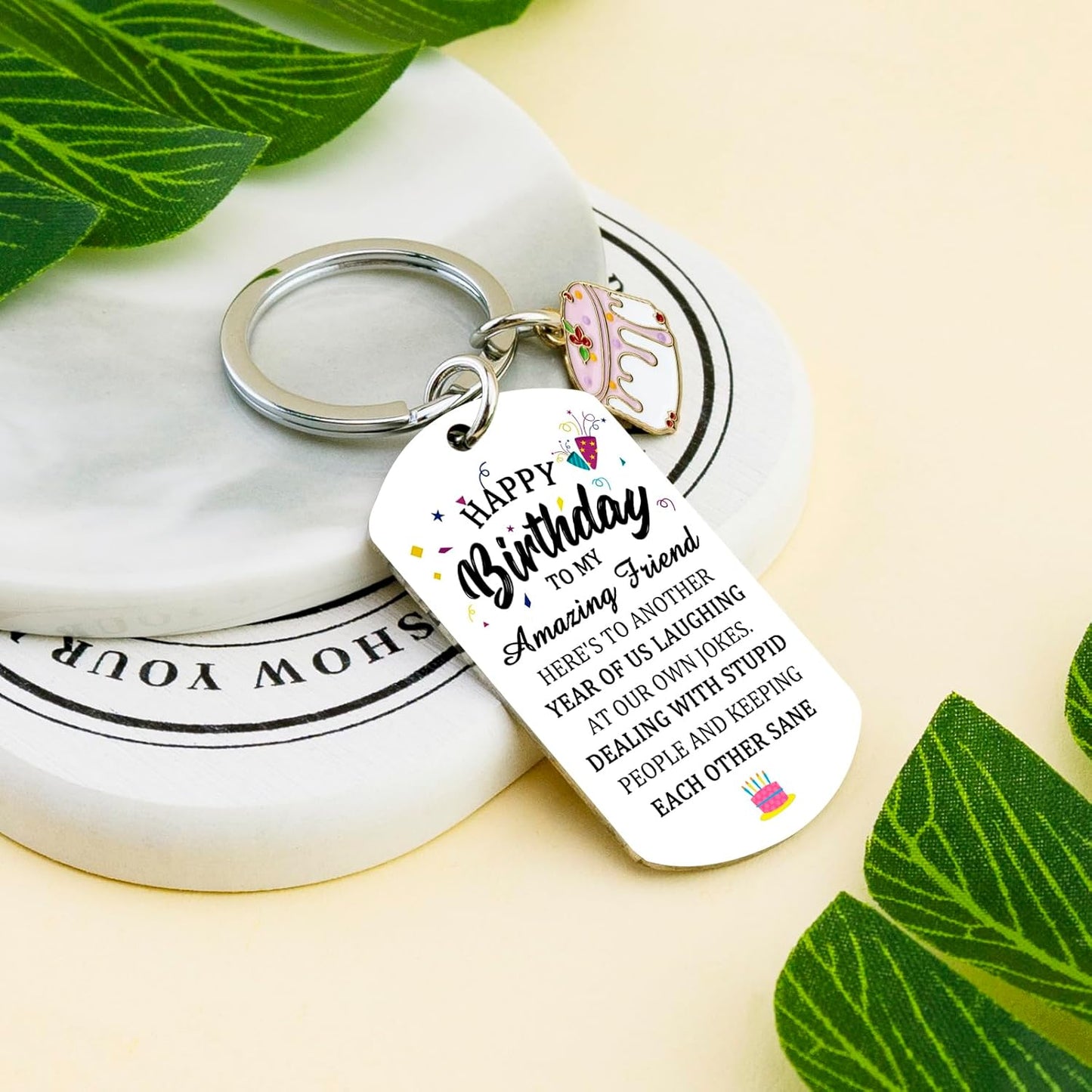 Best Birthday Gifts for Best Friend Women Charm Keychain for Teen Girls Boys