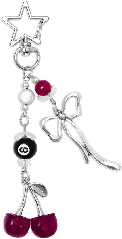 Keychain Aesthetic Y2K Keychain Accessories Heart Butterfly Strawberry Bear Key Chain for Keys Bags Women Gifts