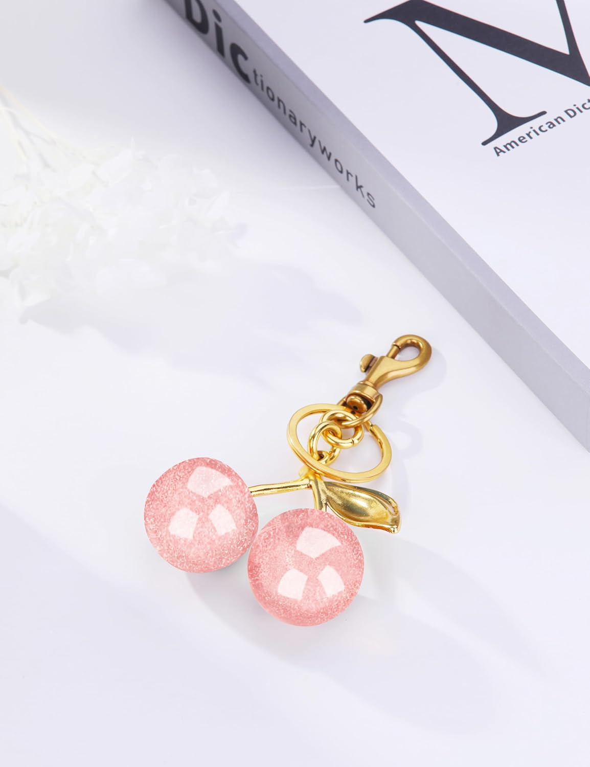Cherry Bag Charm Cute Cherry Accessories Sparkling Purse Charms for Women