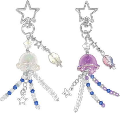 Keychain Aesthetic Y2K Keychain Accessories Heart Butterfly Strawberry Bear Key Chain for Keys Bags Women Gifts