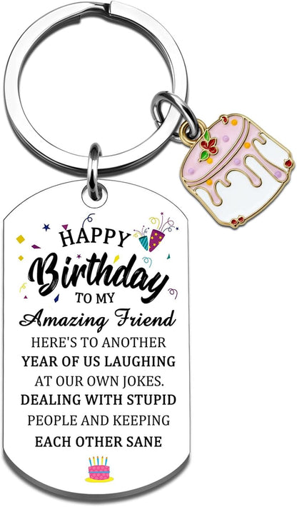 Best Birthday Gifts for Best Friend Women Charm Keychain for Teen Girls Boys