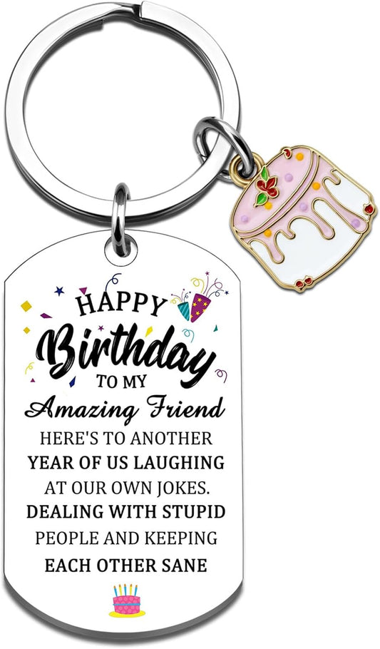 Best Birthday Gifts for Best Friend Women Charm Keychain for Teen Girls Boys