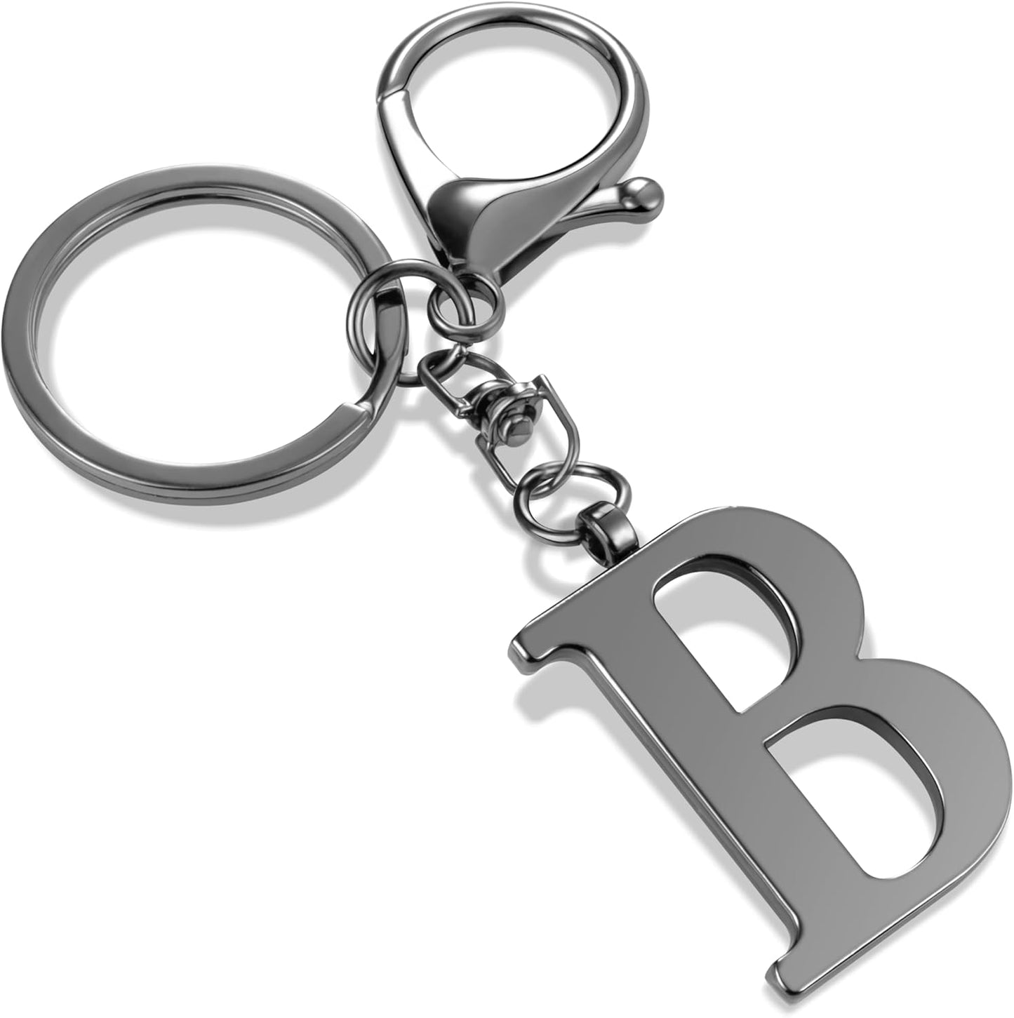 Gold Letter A-Z Keychain for Women Bag Charms Purse Charms For Handbags Metal Alphabet Initial Letter Keychain