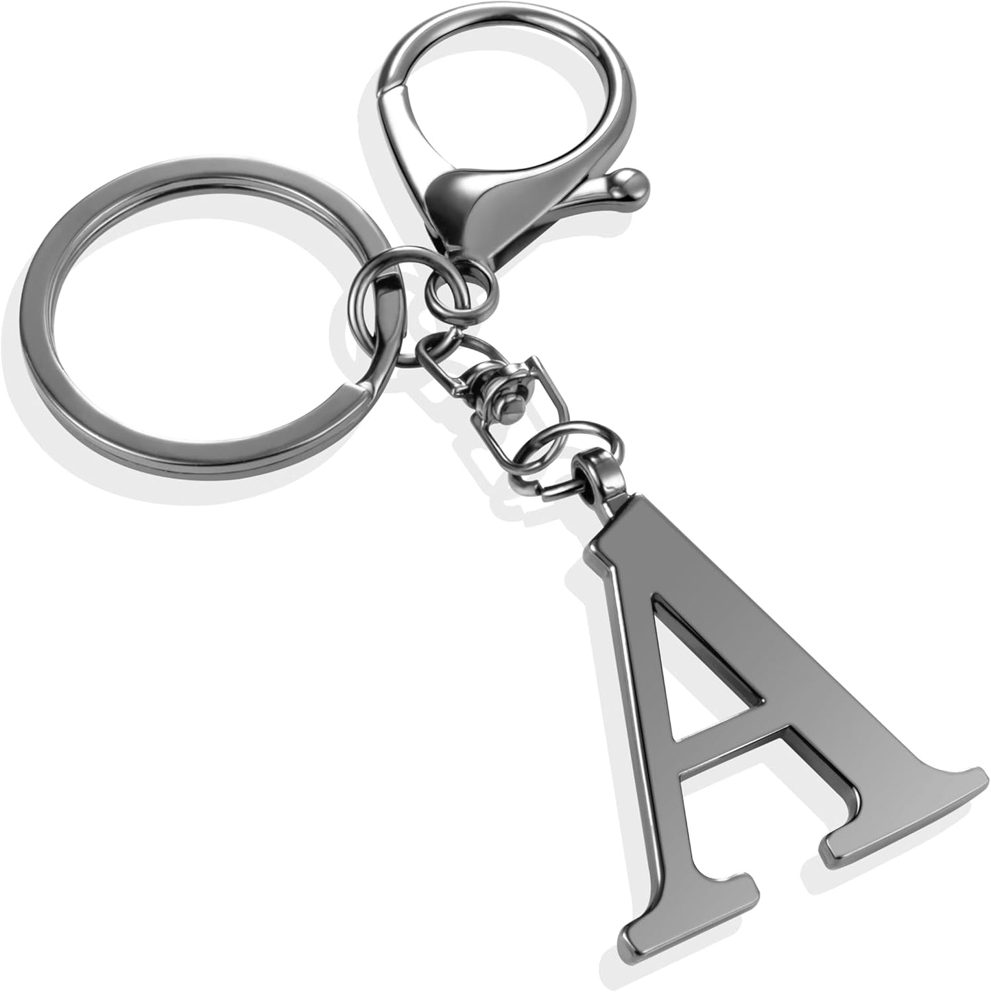 Gold Letter A-Z Keychain for Women Bag Charms Purse Charms For Handbags Metal Alphabet Initial Letter Keychain