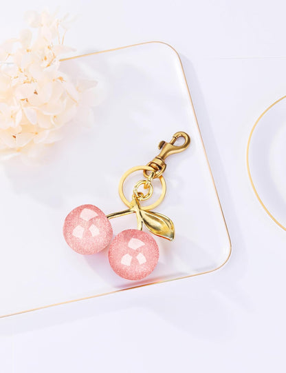 Cherry Bag Charm Cute Cherry Accessories Sparkling Purse Charms for Women