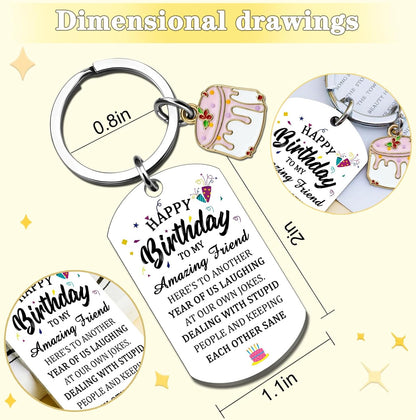 Best Birthday Gifts for Best Friend Women Charm Keychain for Teen Girls Boys