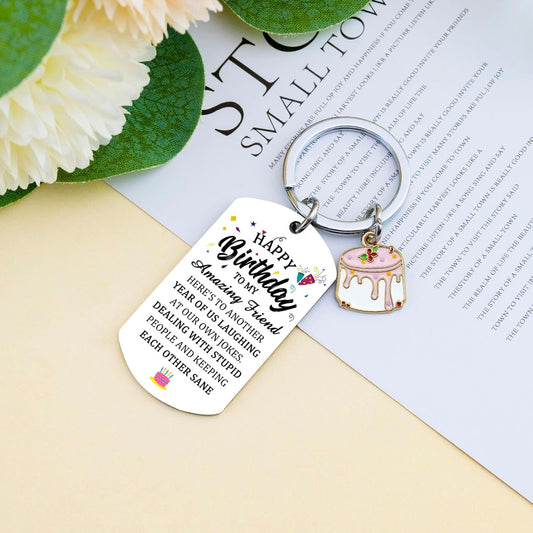 Best Birthday Gifts for Best Friend Women Charm Keychain for Teen Girls Boys