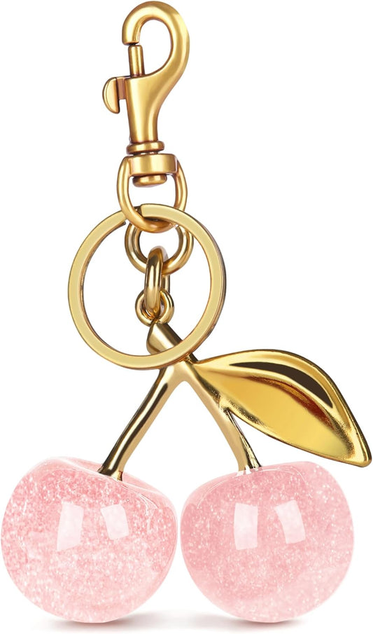 Cherry Bag Charm Cute Cherry Accessories Sparkling Purse Charms for Women